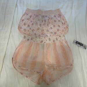Brand New Set of 2 REWASH Shabby Chic Pajama Shorts, Size Small